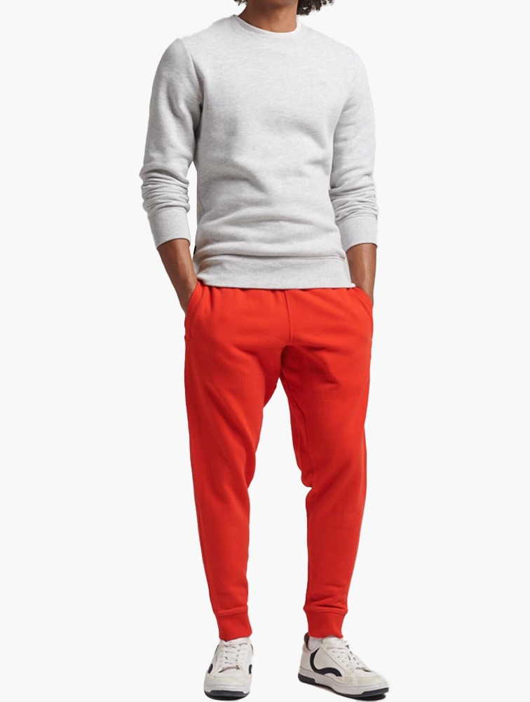 Bright red joggers sales